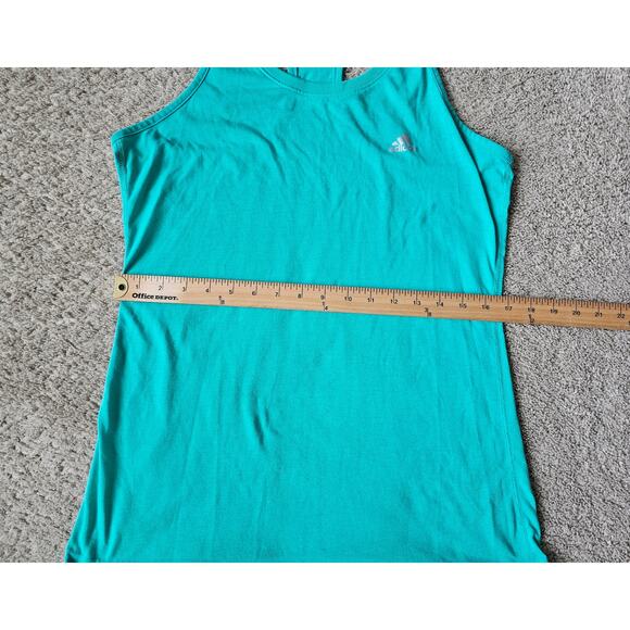 Adidas Climalite Ultimate Tank Top Sporty Racerback womens size medium green - Picture 6 of 6